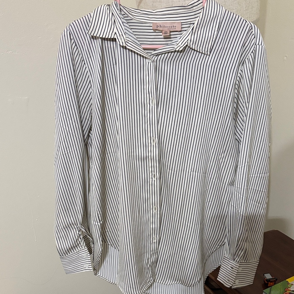 Philosophy Women's Striped Button Down Shirt